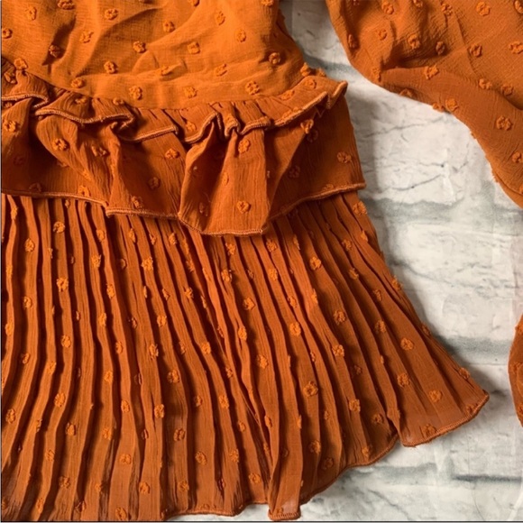 NWT Lulu’s Thrills and Frills Swiss Dot Ruffled Top - Picture 9 of 15